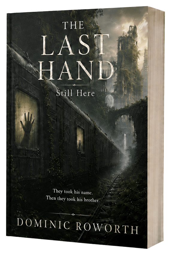 The Last Hand: Still Here, the book cover, by Dominic Roworth.